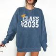 Class Of 2035 Grow With Me Boy Girl First Day Of Graduation Comfort Colors Sweatshirt Denim