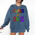 Class Of 2035 Grow With Me Kindergarten Graduation Comfort Colors Sweatshirt Denim