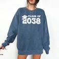 Class Of 2038 Shirt Senior Graduation 2038 Comfort Colors Sweatshirt Denim