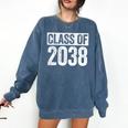 Class Of 2038 Shirt Senior 2038 Graduation Comfort Colors Sweatshirt Denim