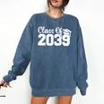 Class Of 2039 Senior 2039 Kindergarten To Graduation Comfort Colors Sweatshirt Denim