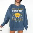 College 2021 Degree Graduation Graduate Comfort Colors Sweatshirt Denim