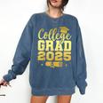 College Grad Class Of 2025 Senior Graduate Graduation Comfort Colors Sweatshirt Denim