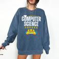 Computer Science Degree Graduation Senior Celebration Grad Comfort Colors Sweatshirt Denim