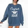 Congrats 2018 Adam College High School Graduation Comfort Colors Sweatshirt Denim