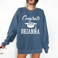 Congrats 2018 Brianna College High School Graduation T-Shir Comfort Colors Sweatshirt Denim