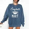 Congrats 2018 Mary College High School Graduation Comfort Colors Sweatshirt Denim