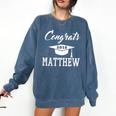 Congrats 2018 Matthew College High School Graduation T-Shir Comfort Colors Sweatshirt Denim