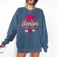 Coquette Pink Bow Senior 2026 2027 Graduation Comfort Colors Sweatshirt Denim