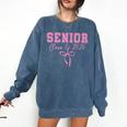 Coquette Senior 2026 Class Of 2026 Pink Bow Graduation 2026 Comfort Colors Sweatshirt Denim