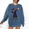 Cute Dabbing Kid Elementary School Graduation Baseball Comfort Colors Sweatshirt Denim