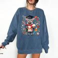 Cute Graduation Zebra Holding Diploma T Shirt Comfort Colors Sweatshirt Denim