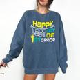 Cute Happy Last Day Of 1st Grade Shirt Kids Graduation Comfort Colors Sweatshirt Denim