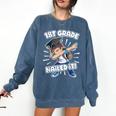 Dabbing Graduation Boy 1st Grade Class Of 2021 Nailed It Comfort Colors Sweatshirt Denim