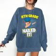 Dabbing Graduation Boy 8th Grade Class Of 2021 Comfort Colors Sweatshirt Denim