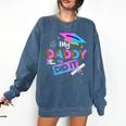 My Daddy Did It Tee Graduation Graduated Dad Proud Children Comfort Colors Sweatshirt Denim