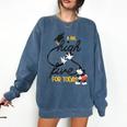 Disney Mickey Mouse A Big High Five For Today Graduation Comfort Colors Sweatshirt Denim