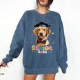 Dog Class Of 2024 Graduation Senior 2024 Men Women Girls Kids Comfort Colors Sweatshirt Denim