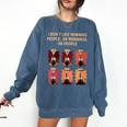 I Dont Like Morning People Introvert Coffee Lover Antisocial Comfort Colors Sweatshirt Denim