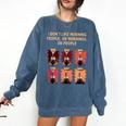 I Dont Like Morning People Introvert Coffee Lover Antisocial Comfort Colors Sweatshirt Denim