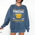 Elementary School 2023 Degree Graduation Graduate Comfort Colors Sweatshirt Denim