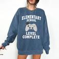 Elementary School Graduation Gamer Graduate Comfort Colors Sweatshirt Denim