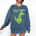 EMT Rex Paramedic Graduation Firefighter Comfort Colors Sweatshirt Denim