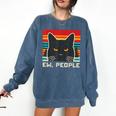 Ew People Cat Saying Introvert Women Men Kids Comfort Colors Sweatshirt Denim Ew People Cat Saying Introvert Women Men Kids Comfort Colors Sweatshirt Denim