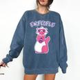 Ew People Introvert Ferrets Saying Mask Ferret Comfort Colors Sweatshirt Denim