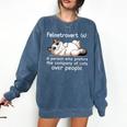 Felinetrovert Definition Cat Lover Introvert Humor Cats Comfort Colors Sweatshirt Denim
