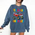 First Grade Graduation Monster Truck 1st Grade Graduate Comfort Colors Sweatshirt Denim