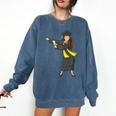 Flossing Graduation Class Of 2019 Women Comfort Colors Sweatshirt Denim