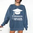 Funny Graduate Joke Mens Womens Graduation Gifts Comfort Colors Sweatshirt Denim