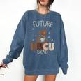 Future HBCU Grad Graduate Afro Boy College Graduation Comfort Colors Sweatshirt Denim