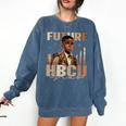 Future HBCU Grad History Boy Kids Graduation HBCU Comfort Colors Sweatshirt Denim