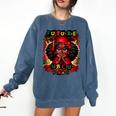 Future HBCU Grad History Girl Graduation HBCU Comfort Colors Sweatshirt Denim