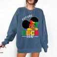 Future HBCU Grad History Girl Graduation HBCU Kids Comfort Colors Sweatshirt Denim