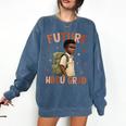 Future HBCU Grad History Month Graduation Boys Kids Comfort Colors Sweatshirt Denim