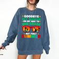 Goodbye 1st Grade First Summer Graduation Last Day Boys Comfort Colors Sweatshirt Denim