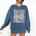 Goodbye 2nd Grade Graduation To 3rd Grade But First Summer Comfort Colors Sweatshirt Denim