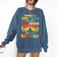 Goodbye 2nd Grade Graduation To 3rd Grade Hello Summer Kids Comfort Colors Sweatshirt Denim