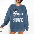 Grad Squad Cute Graduation Comfort Colors Sweatshirt Denim