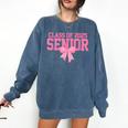 Graduate 2025 Class Of 2025 Senior Coquette Bow Graduation Comfort Colors Sweatshirt Denim