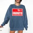 Graduate Class Of 2025 Senior Graduation End Of School Year Comfort Colors Sweatshirt Denim