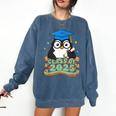 Graduate Penguin Class Of 2025 Kids Graduation Comfort Colors Sweatshirt Denim