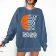 Graduate Senior Class 2020 Graduation Basketball Player Comfort Colors Sweatshirt Denim