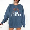 Graduate Senior Class Of 2026 Basketball Player Graduation Comfort Colors Sweatshirt Denim