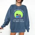 I Graduated Can I Go Back To Bed Now Cat Graduation For Men Women Girls Kids Comfort Colors Sweatshirt Denim