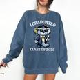 I Graduated Graduate Class Of 2025 Koala Graduation Comfort Colors Sweatshirt Denim