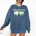 Graduated Graduation Tropical Sunglasses Comfort Colors Sweatshirt Denim